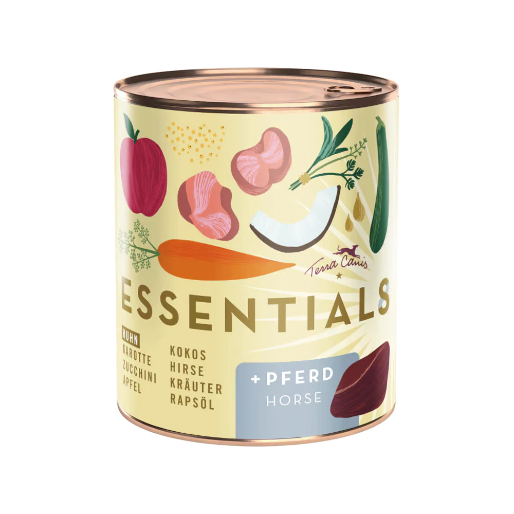 Terra Canis Essential 8 Can - Kylling & Hest - 6 x 780 g