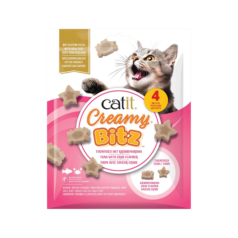 Catit Creamy Bitz - Thunfisch & Krabbengeschmack - 4 x 12 g