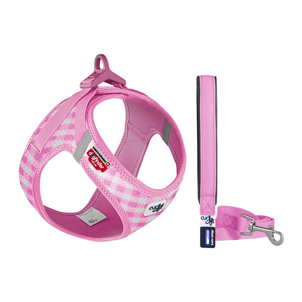 Curli Vest Harness Air-Mesh & Leash Puppy Set - M - Lichtroze