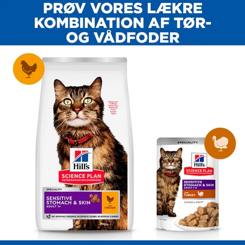 Hill's Science Plan Sensitive Stomach & Skin - Adult - Kylling