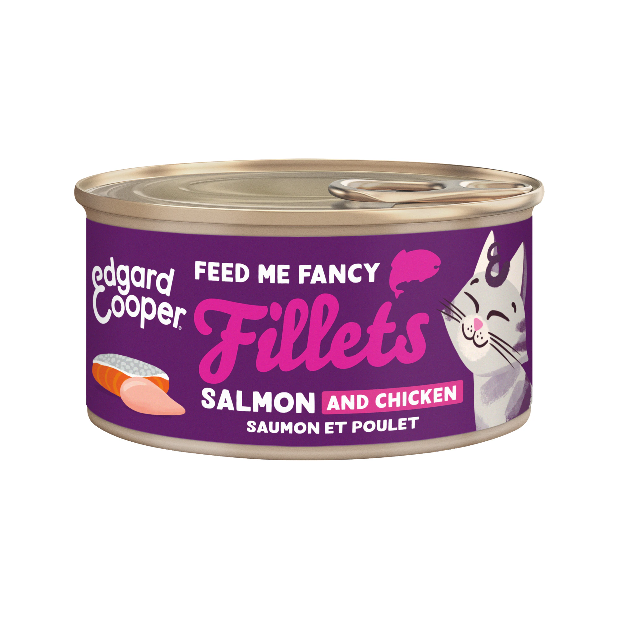 Edgard & Cooper Adult Cat - Fillets - Zalm & kip - 24 x 70 g
