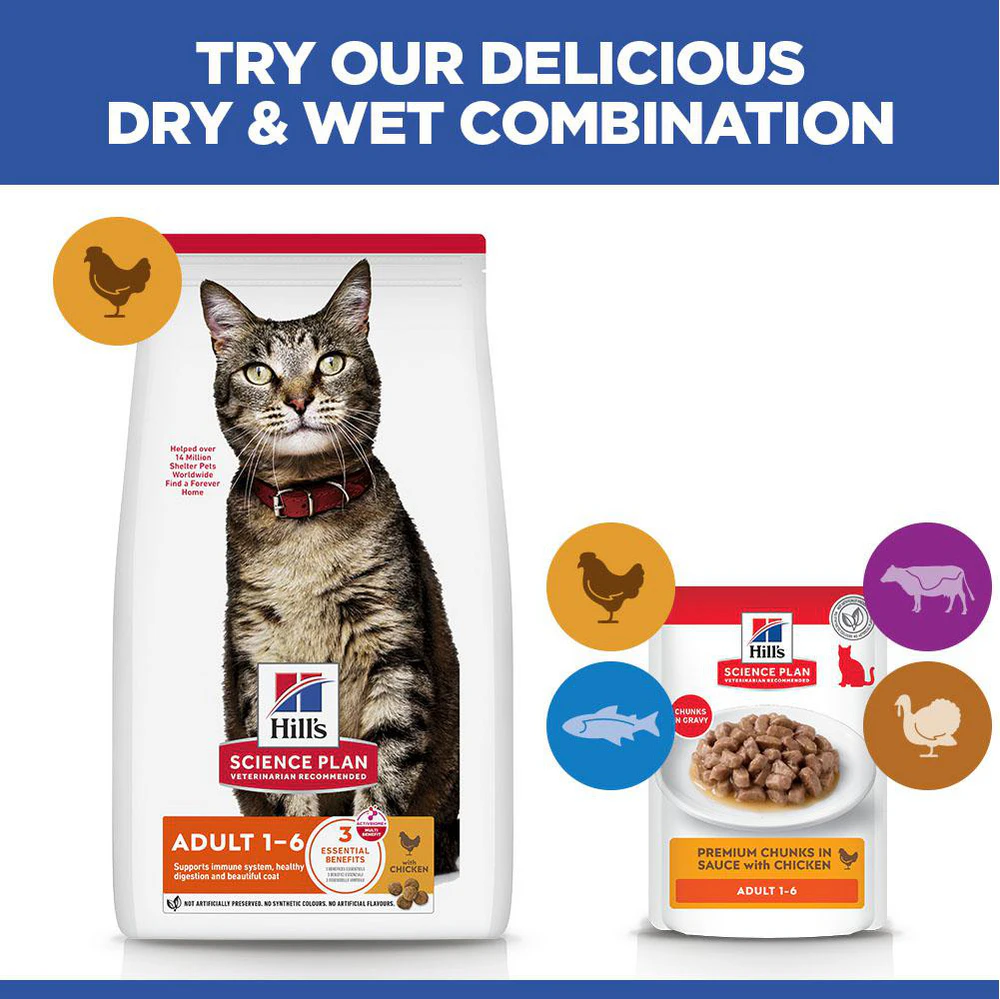 Hill's Science Plan - Feline Adult - Chicken/Poultry - Meal Pouch