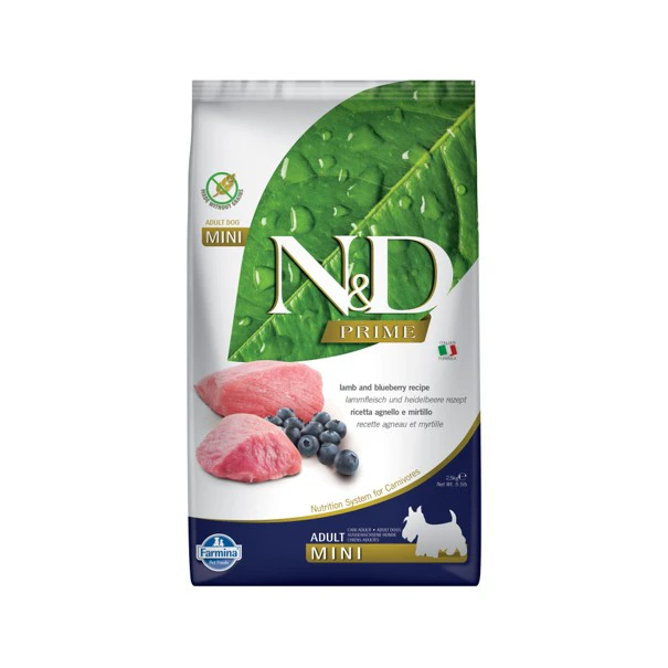 Farmina N&D Prime Adult Mini - Lamb and Blueberry - 7 kg