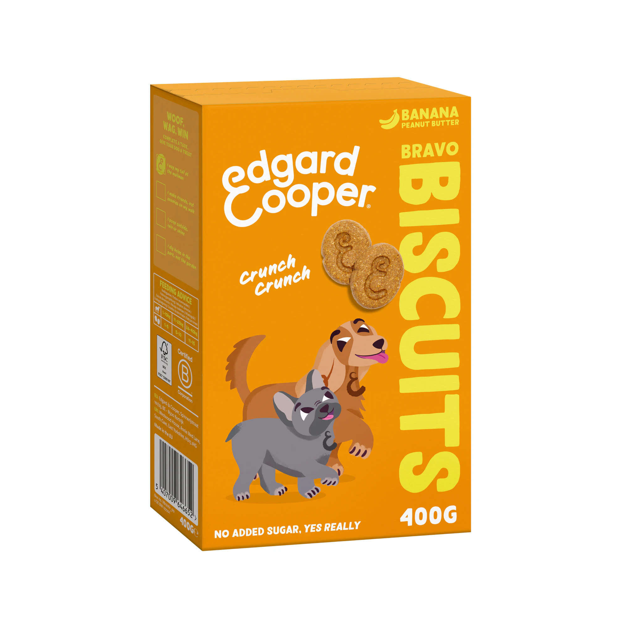 Edgard & Cooper Biscuits - Banana & peanut - 400 g