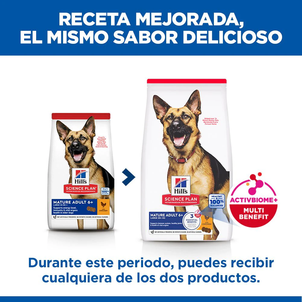 Hill's Science Plan - Large Breed - Mature Adult 6+ - Pollo