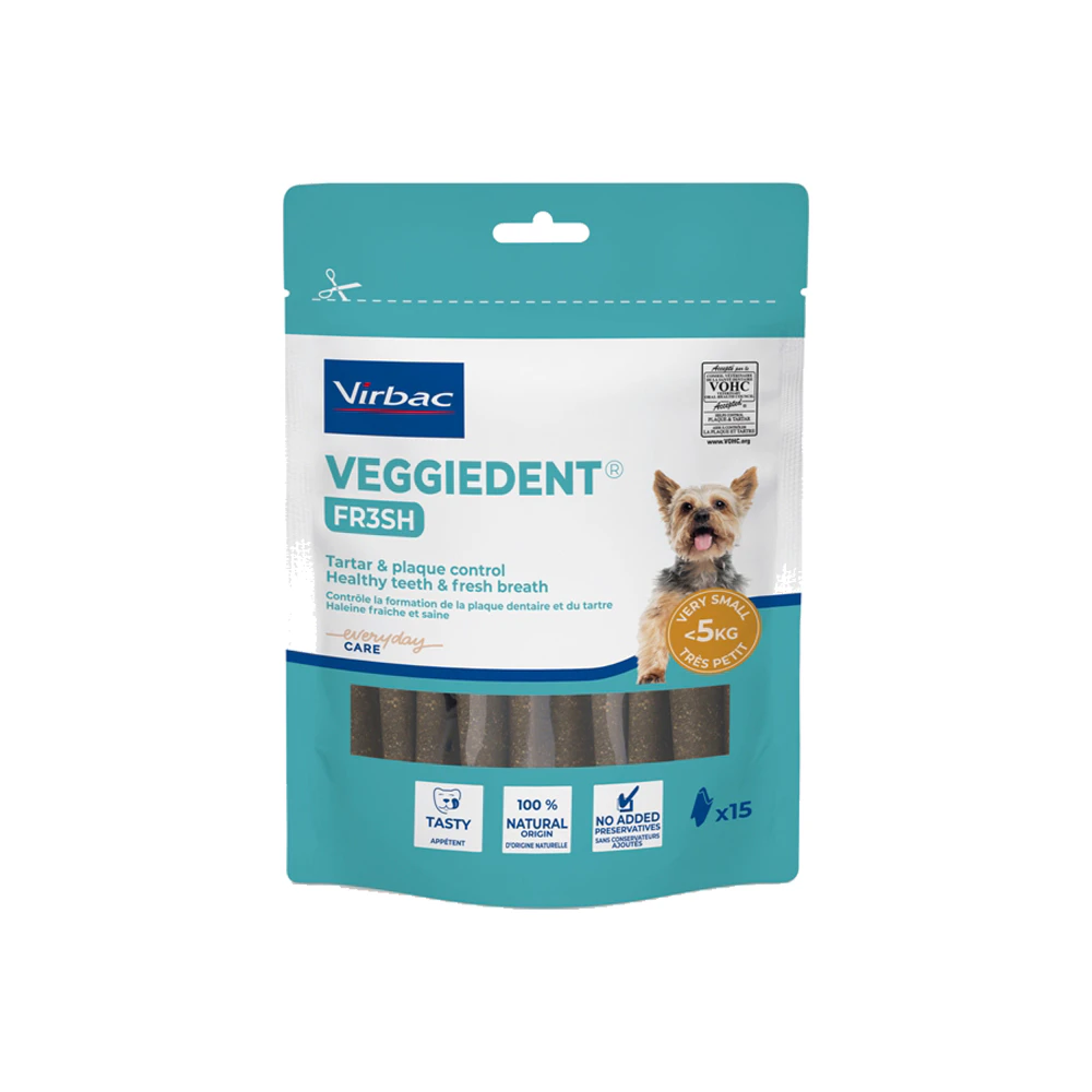 VeggieDent FR3SH Kauwstrips tot 5 kg. - 15 stuks