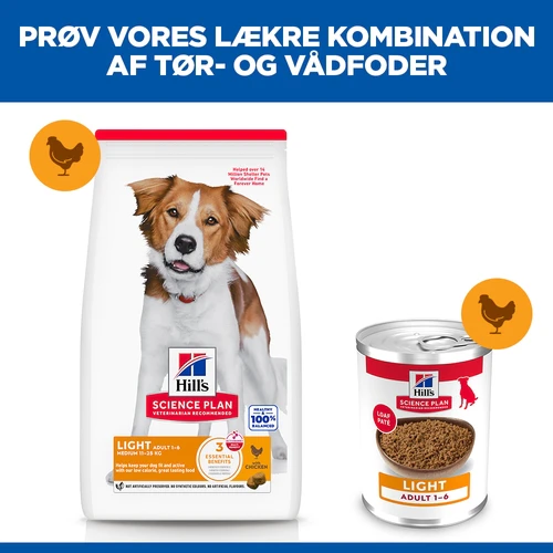 Hill's Science Plan - Medium - Adult - Light - Kylling