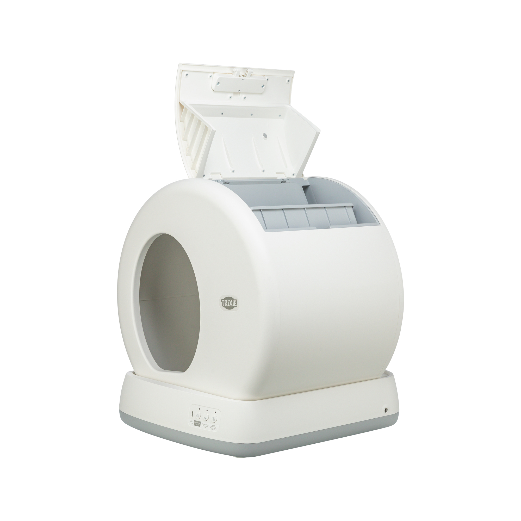 Trixie Selbstreinigende Katzentoilette – Weiß – 53 × 55,5 × 52 cm