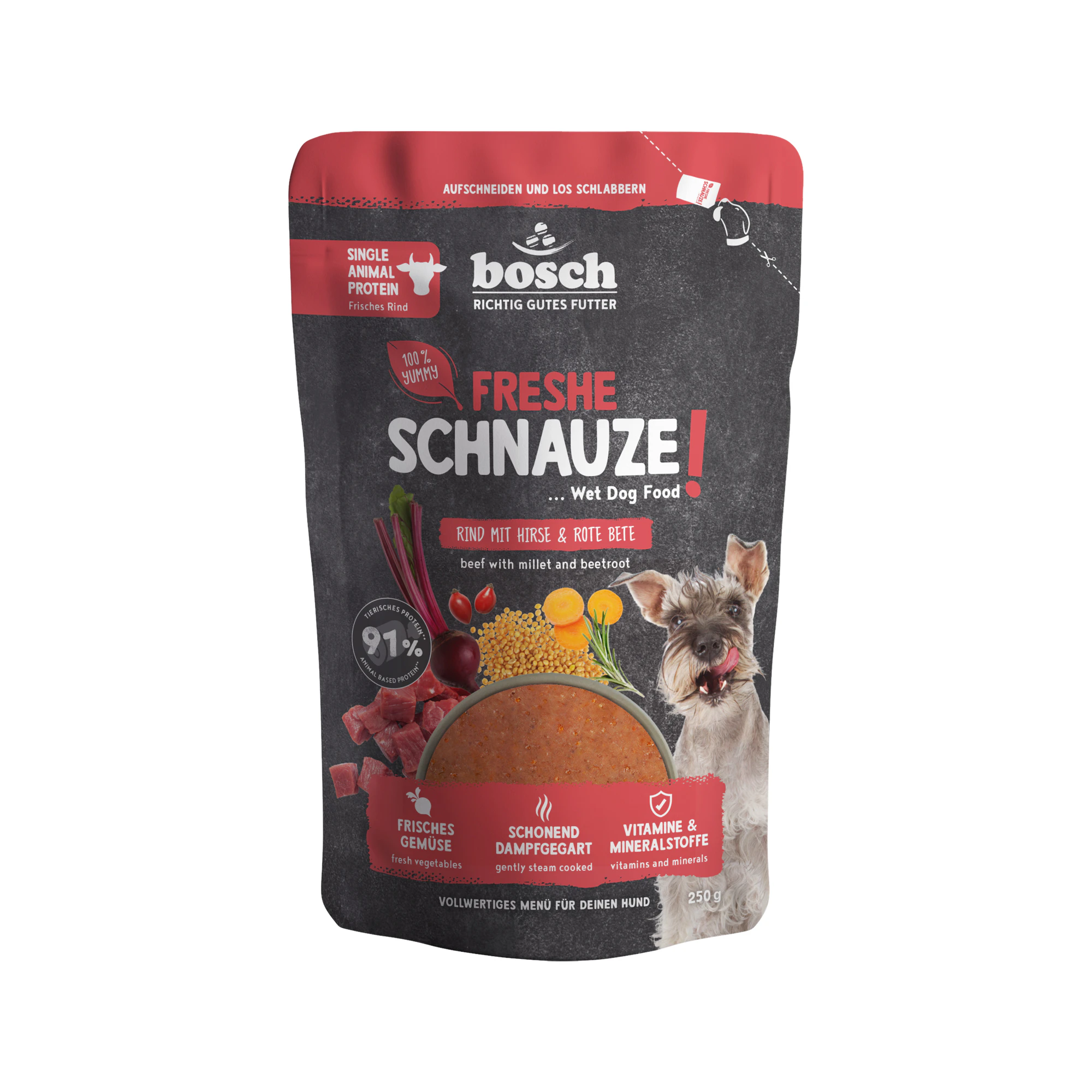 Bosch Freshe Schnauze - Wołowina, Proso & Burak czerwony - 8 x 250 g