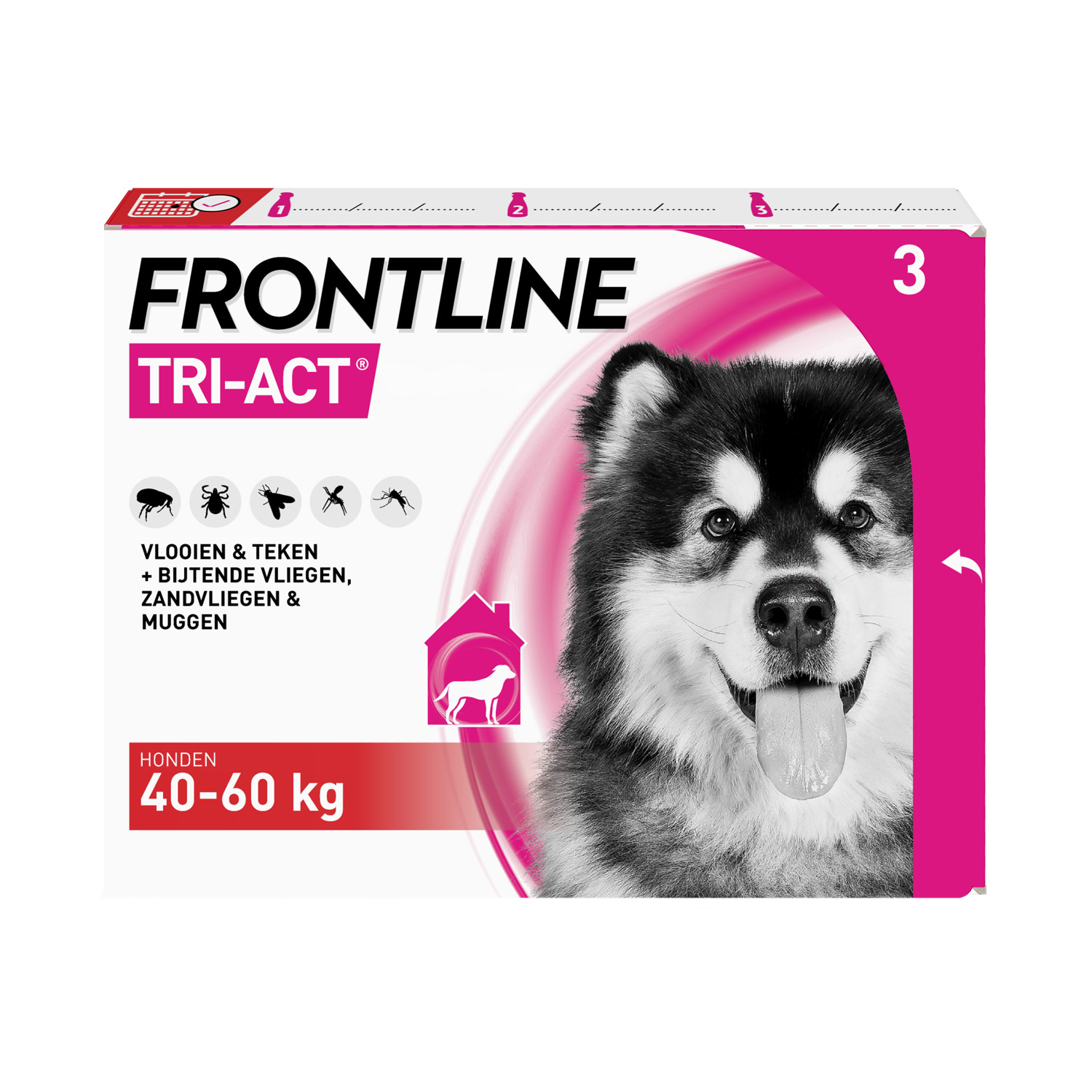 Frontline Tri-Act pour les chiens de 40 à 60 kg - 3 pipettes