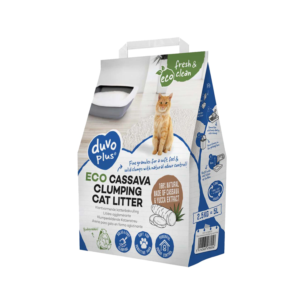 Duvo+ ECO Cassave Klumpende Katzenstreu
