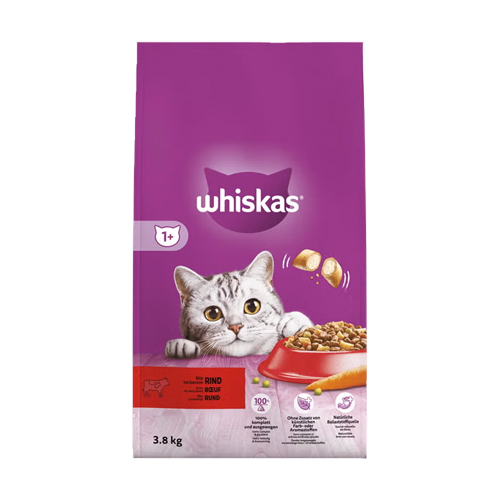 Whiskas Cibo Secco - Manzo - 3,8 kg