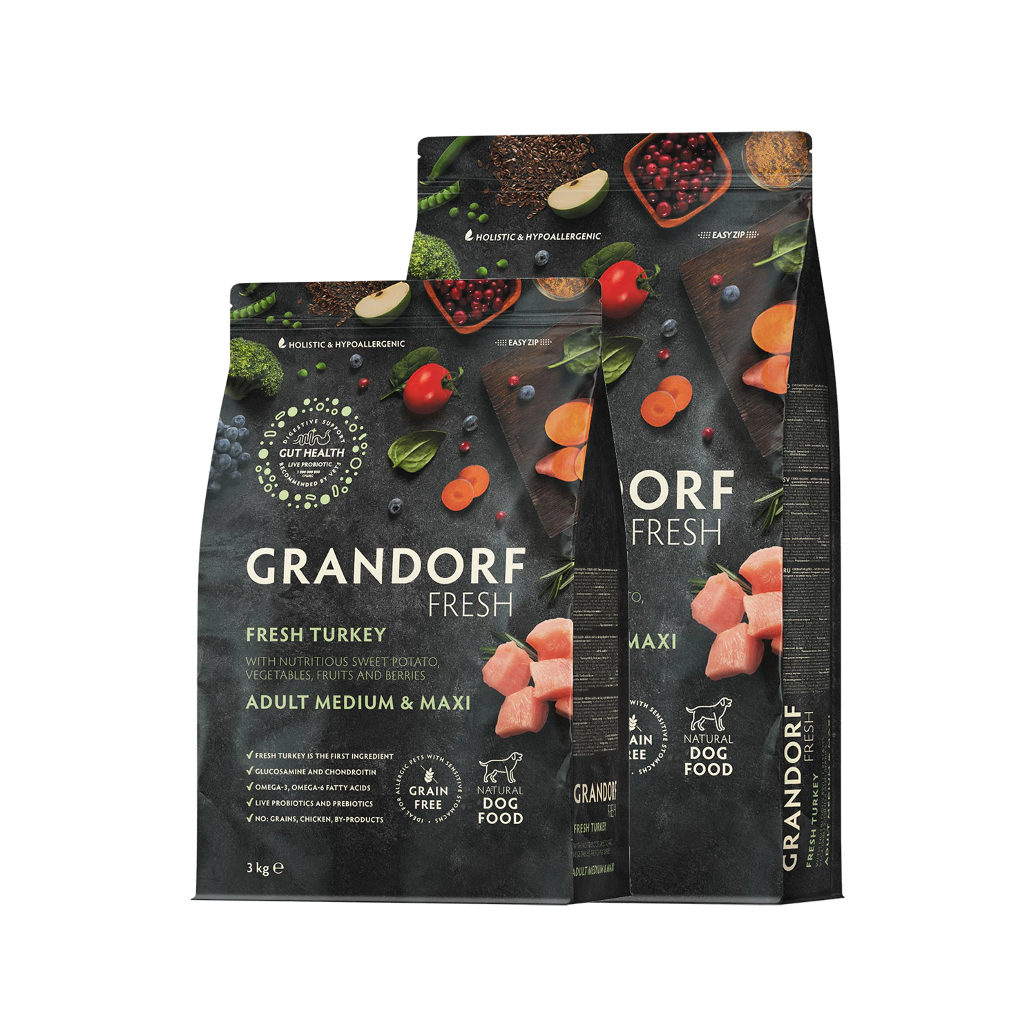 Grandorf Fresh Medium & Maxi Breeds Adult - Kalkoen - Hondenvoer