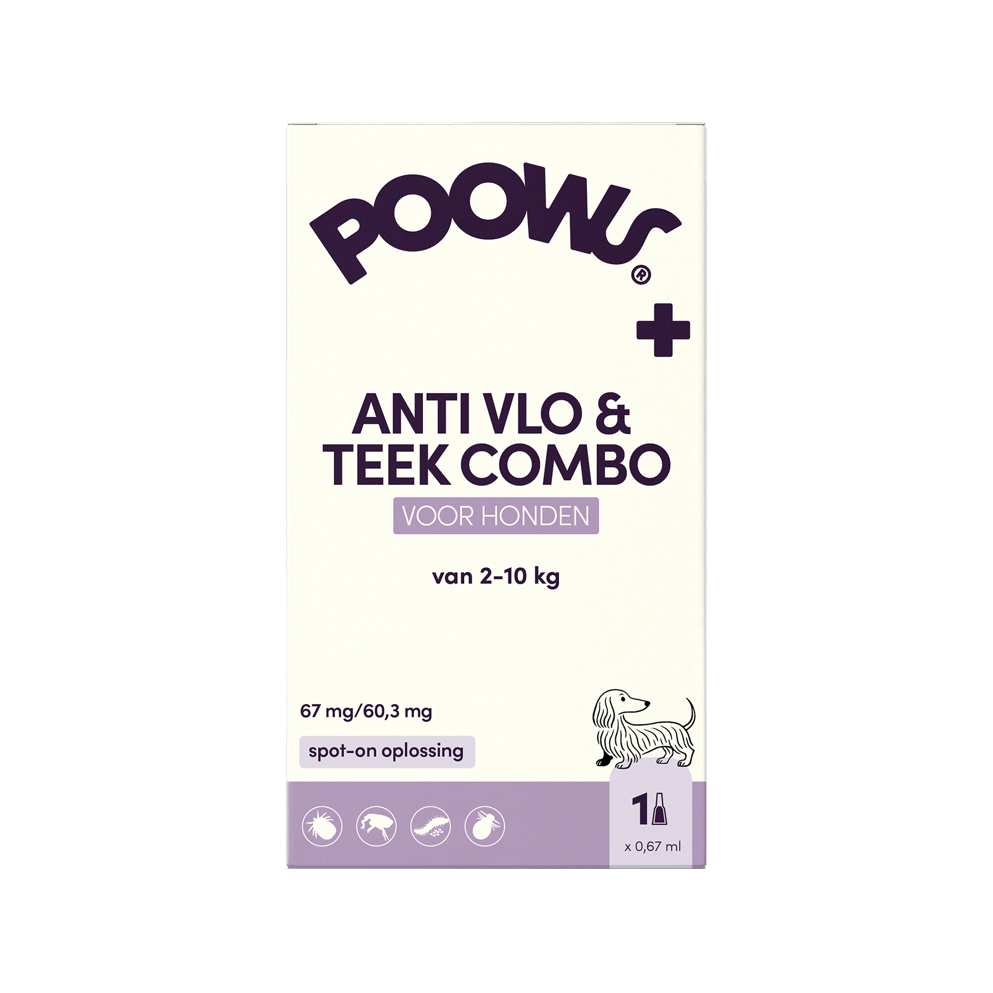 Poows Combo Spot-On Hond - 2 tot 10 kg