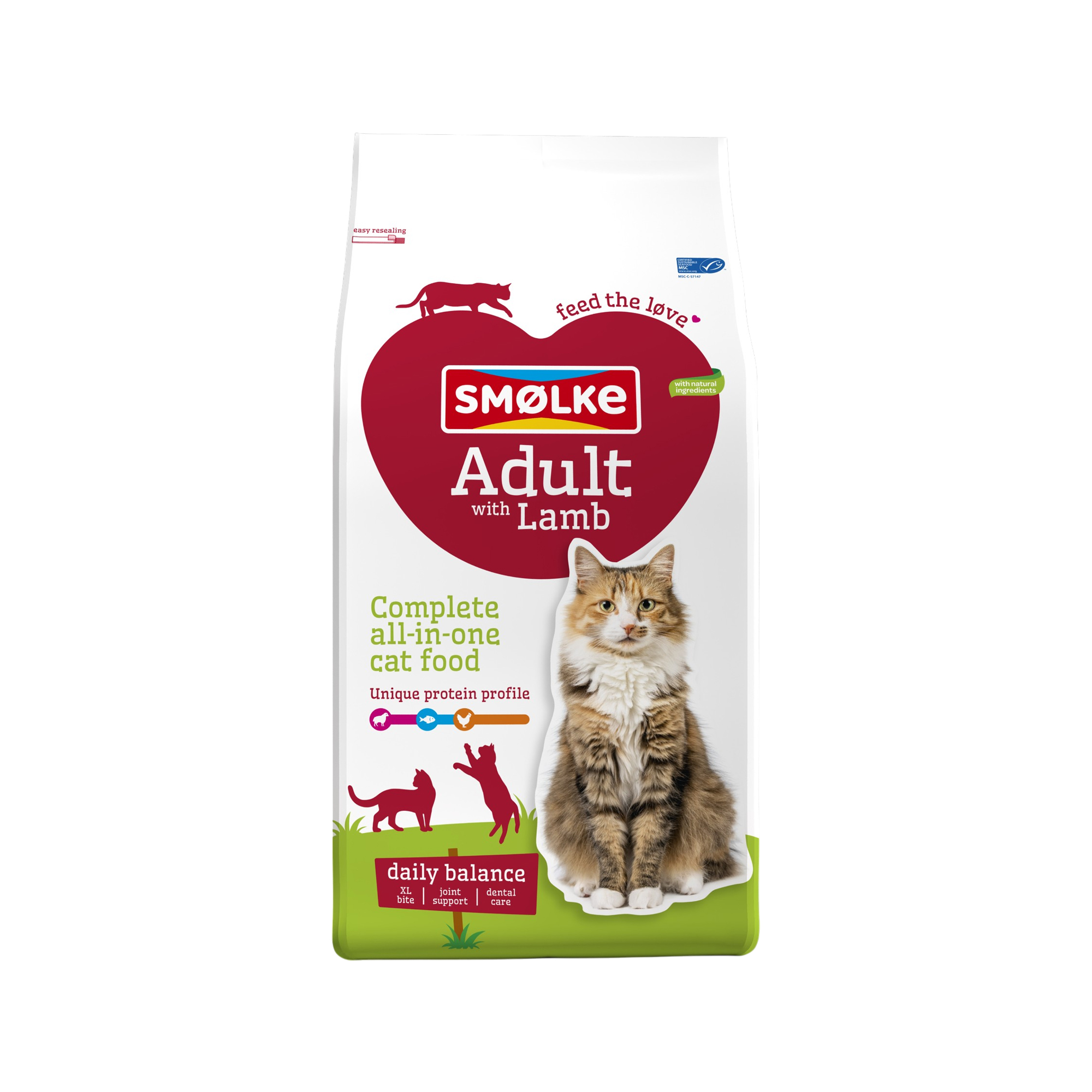 Smølke Croquettes pour Chats Adultes - Agneau et Riz