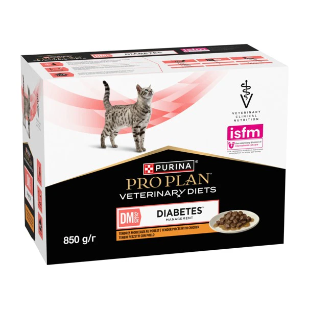 Purina Pro Plan VD DM Diabetes Management - Poulet - 10 x 85 g