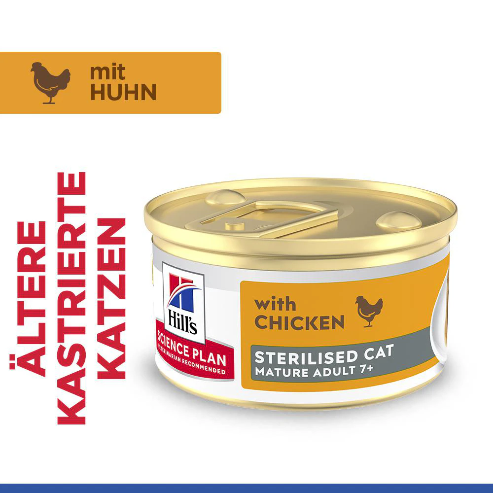 Hill's Science Plan Feline Sterilised Mature Adult Premium Mousse - Huhn