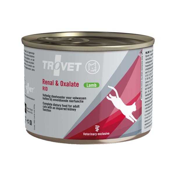 TROVET Renal & Oxalate RID (Lamb) Cat - 6 x 200g tin