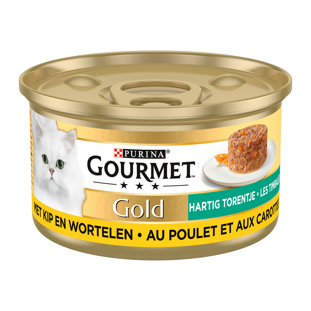 Gourmet Gold Savoury Turret - Poulet avec Carottes - 24 x 85 g