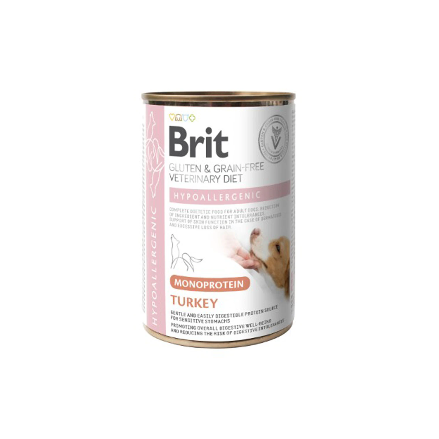 Brit Veterinary Diet Dog - Grain free - Hypoallergenic - Kalkoen - Blik - 6 x 400 g