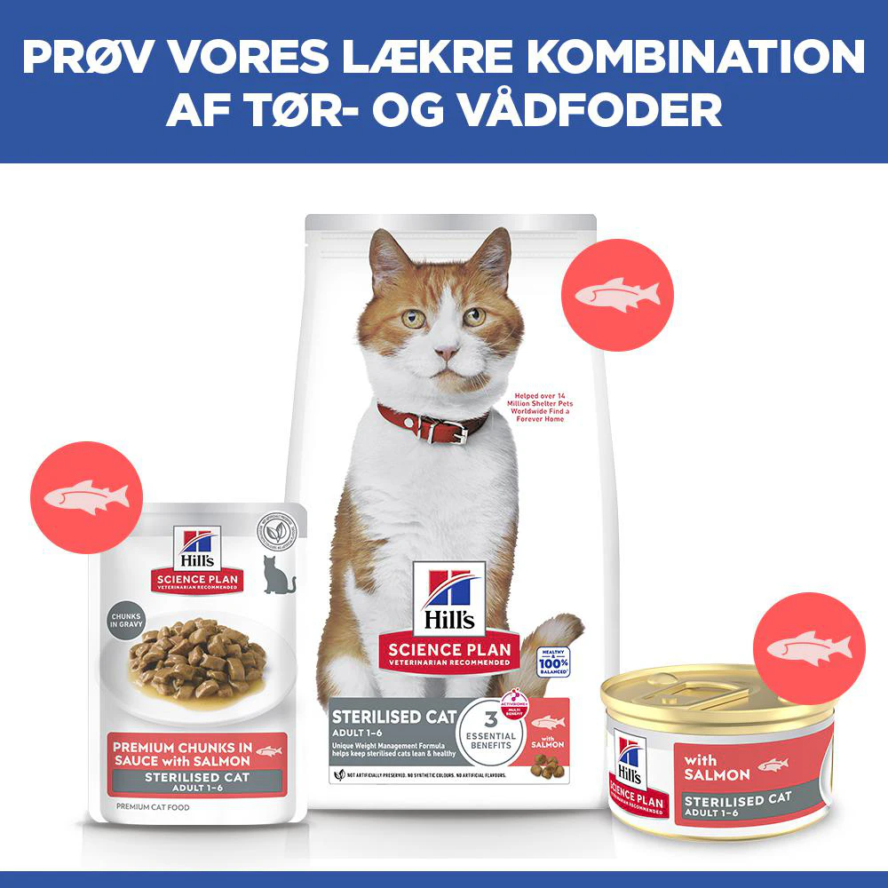 Hill's Science Plan Feline Sterilised Adult Premium Mousse - Laks