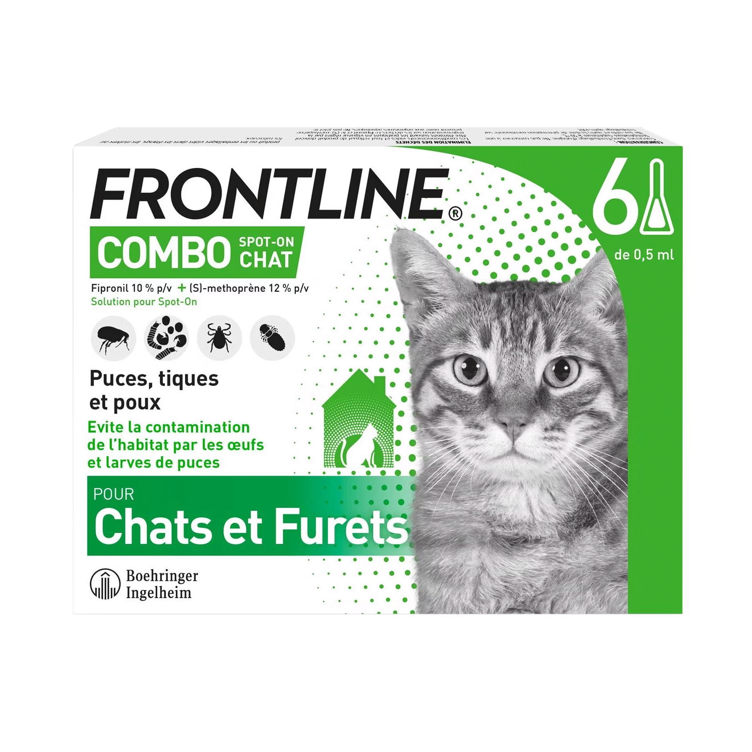 Frontline Combo - Chat - 6 pipettes