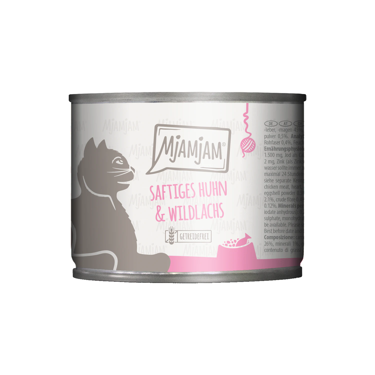 MjaMjaM Natvoer - Blik Adult Cat - Kip en wilde zalm - 12 x 200 g