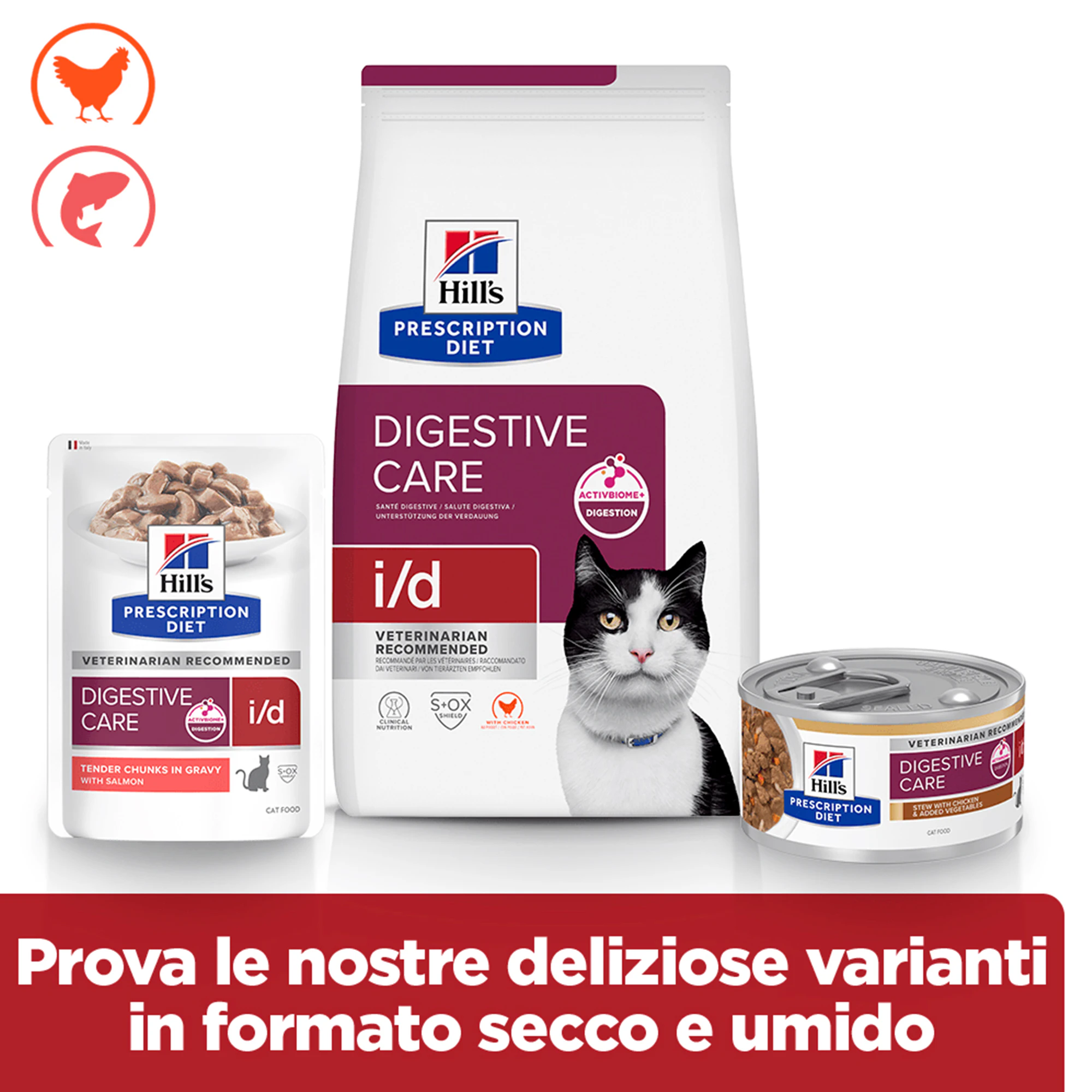 Hill's i/d Digestive Care - Prescription Diet - Feline - Buste Cibo Umido