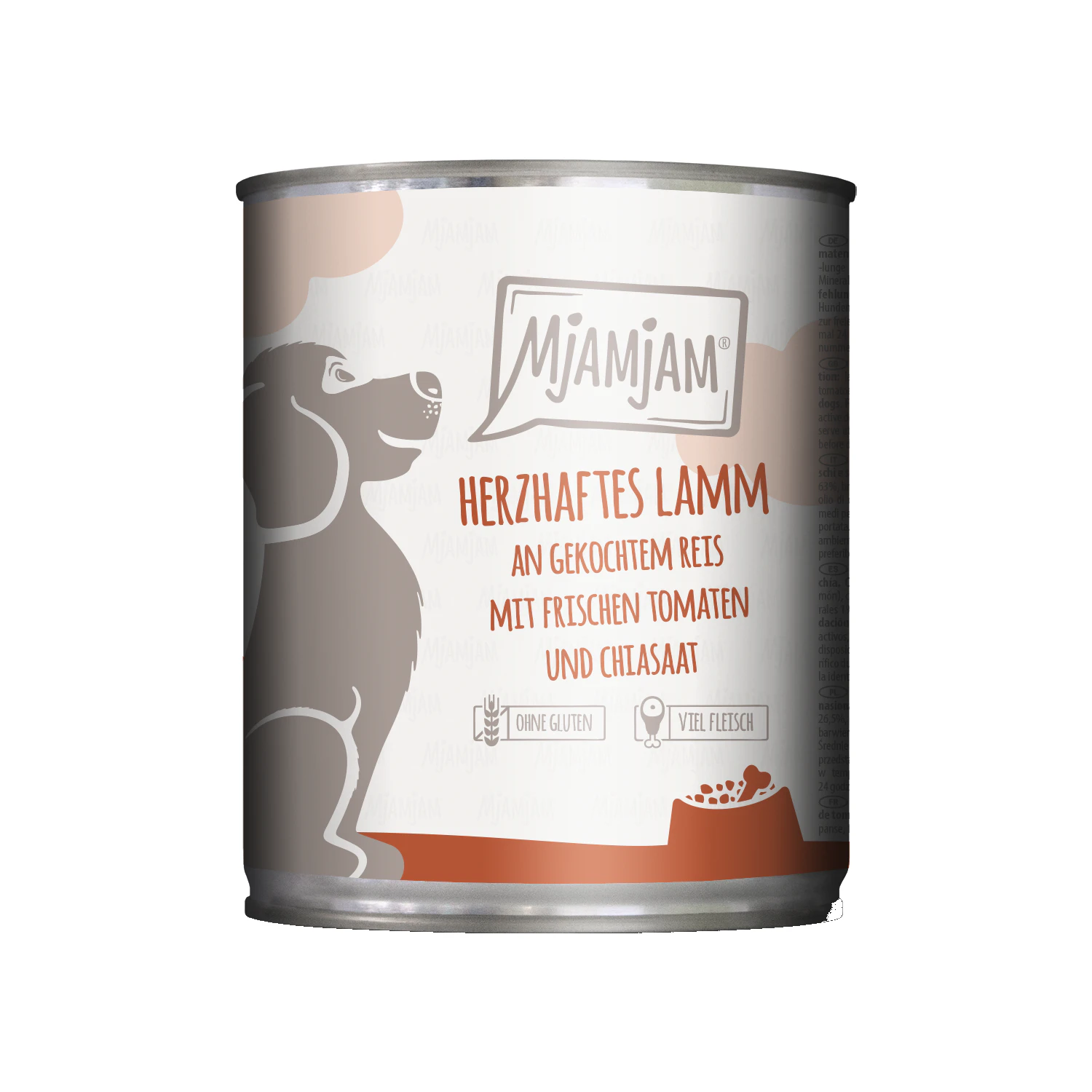 MjaMjaM Wet Food - Can Adult Dog - Lamb with Rice and Tomato - 6 x 800 g