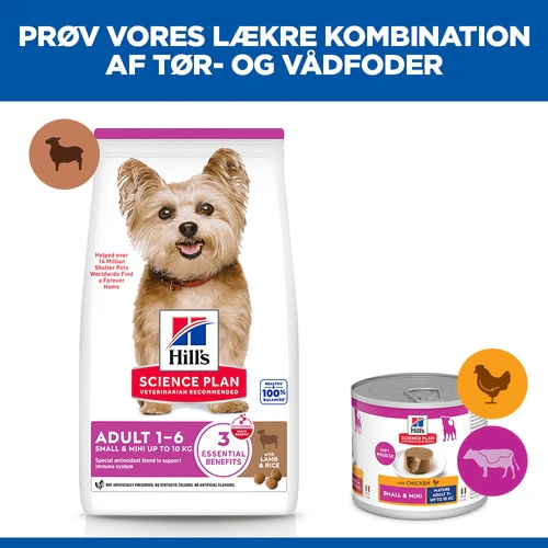 Hill's Science Plan Small & Mini - Adult - Lam og Ris