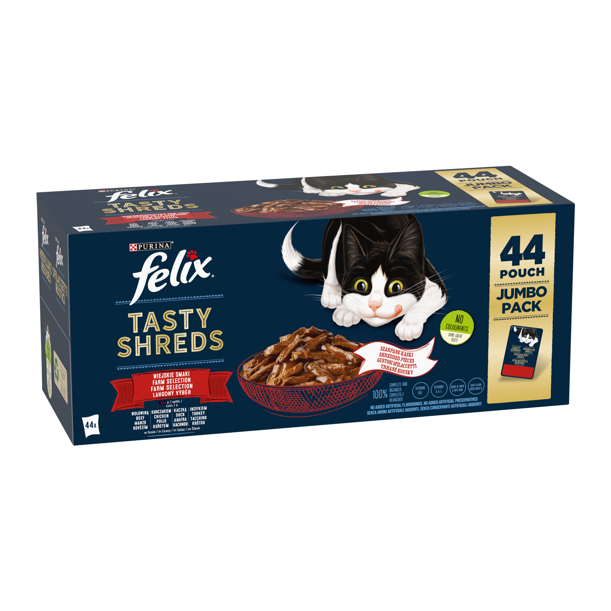 Purina Felix De délicieuses lamelles - Sélection de la ferme - 44 x 80 g