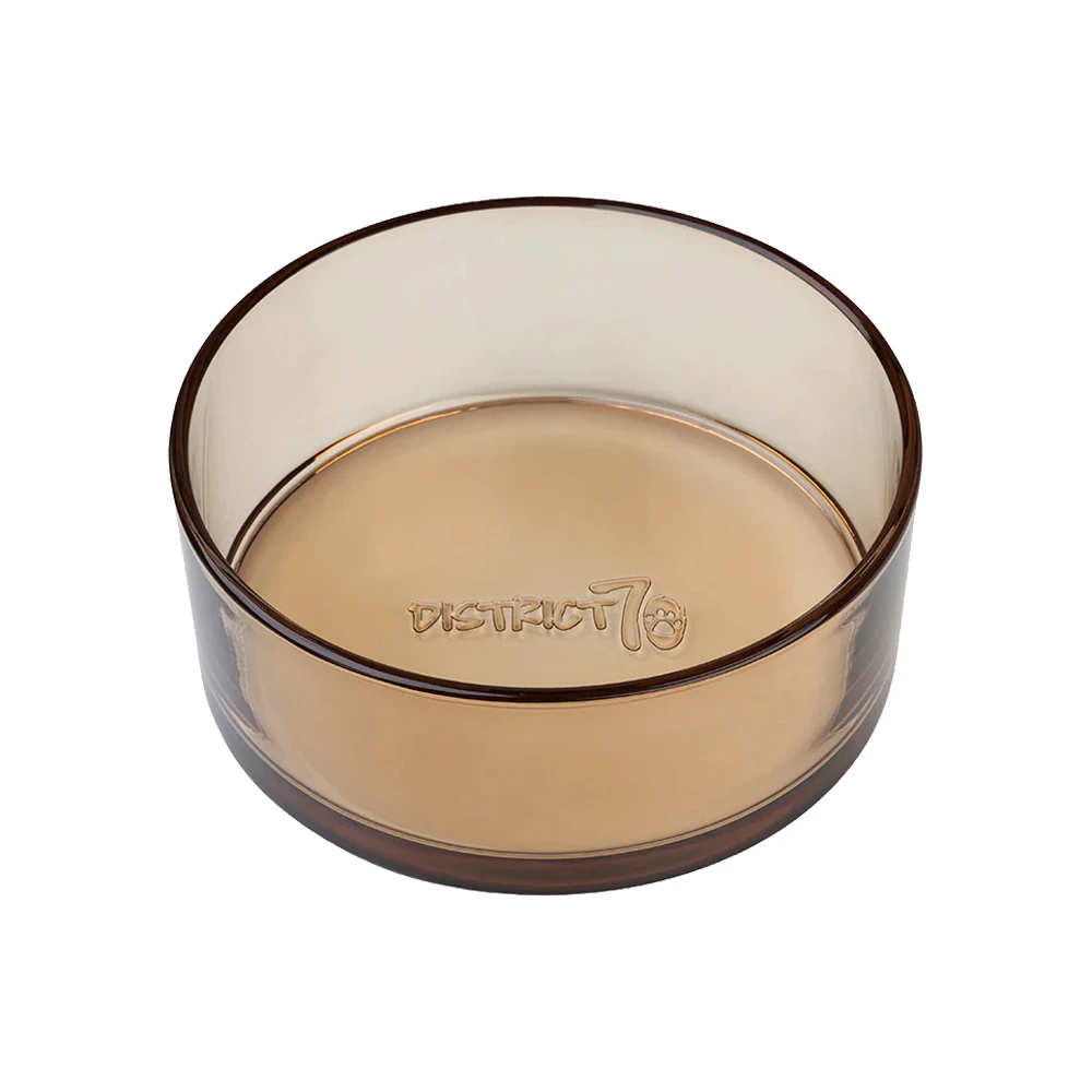 District 70 DAWN Glass Futtertrog - Hund - Champagne - S