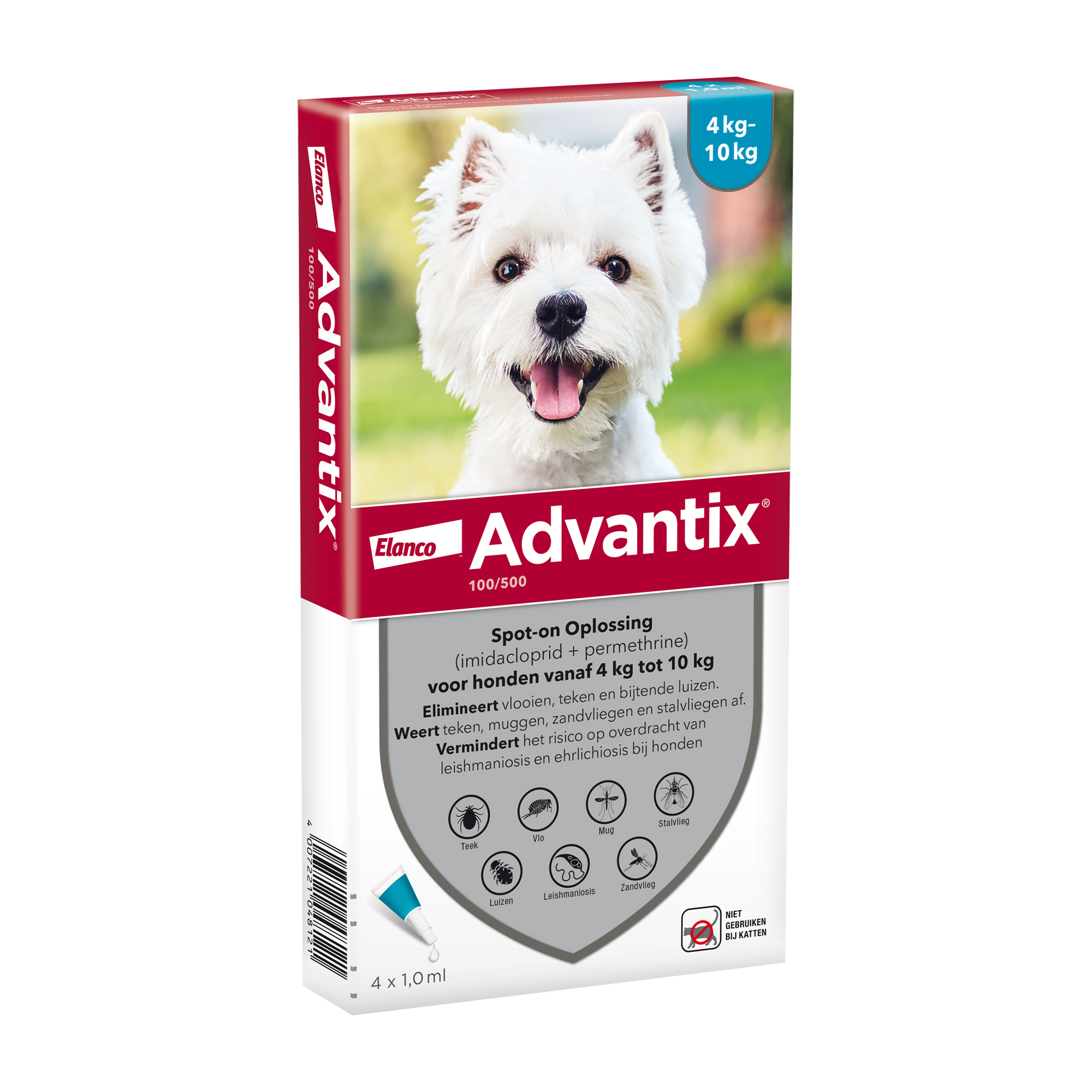 Advantix 100/500 - 4 bis 10 kg -  4 Pipetten