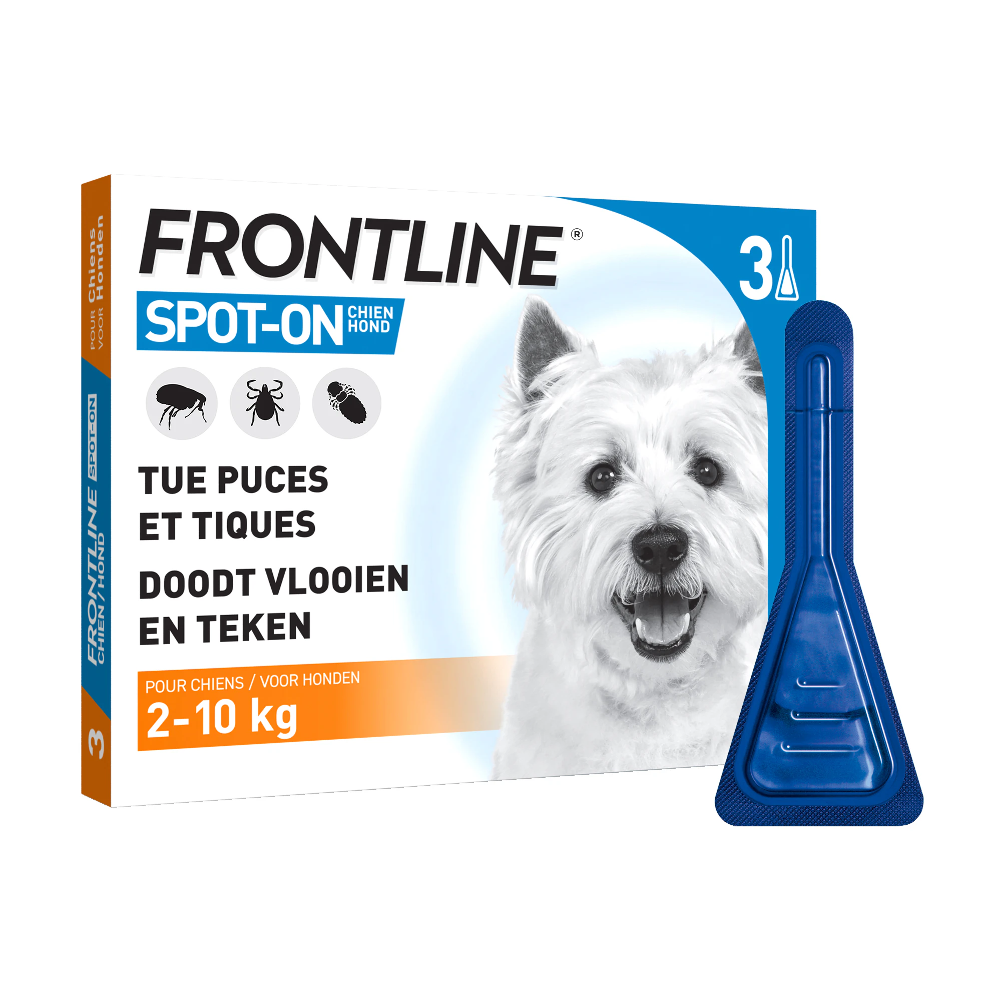 Frontline Spot-on Hond S (2-10 kg) - 3 pip.