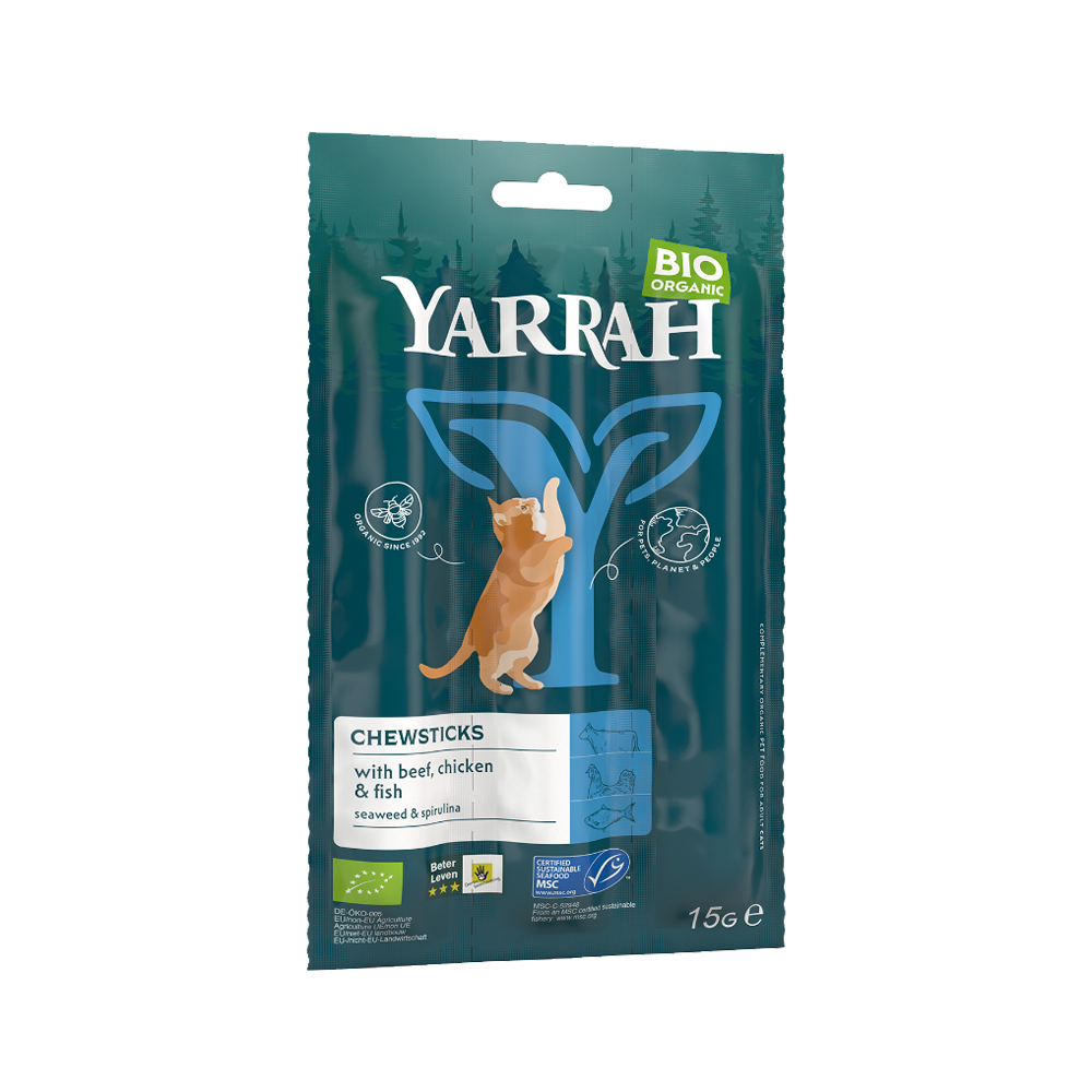 Yarrah - Fish Chew Stick Cat Snacks Bio