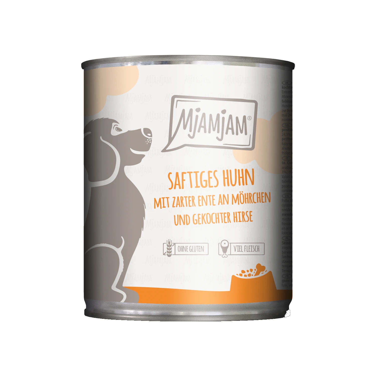MjaMjaM Wet Food - Can Adult Dog - Chicken, Duck, Carrot and Millet - 12 x 800 g