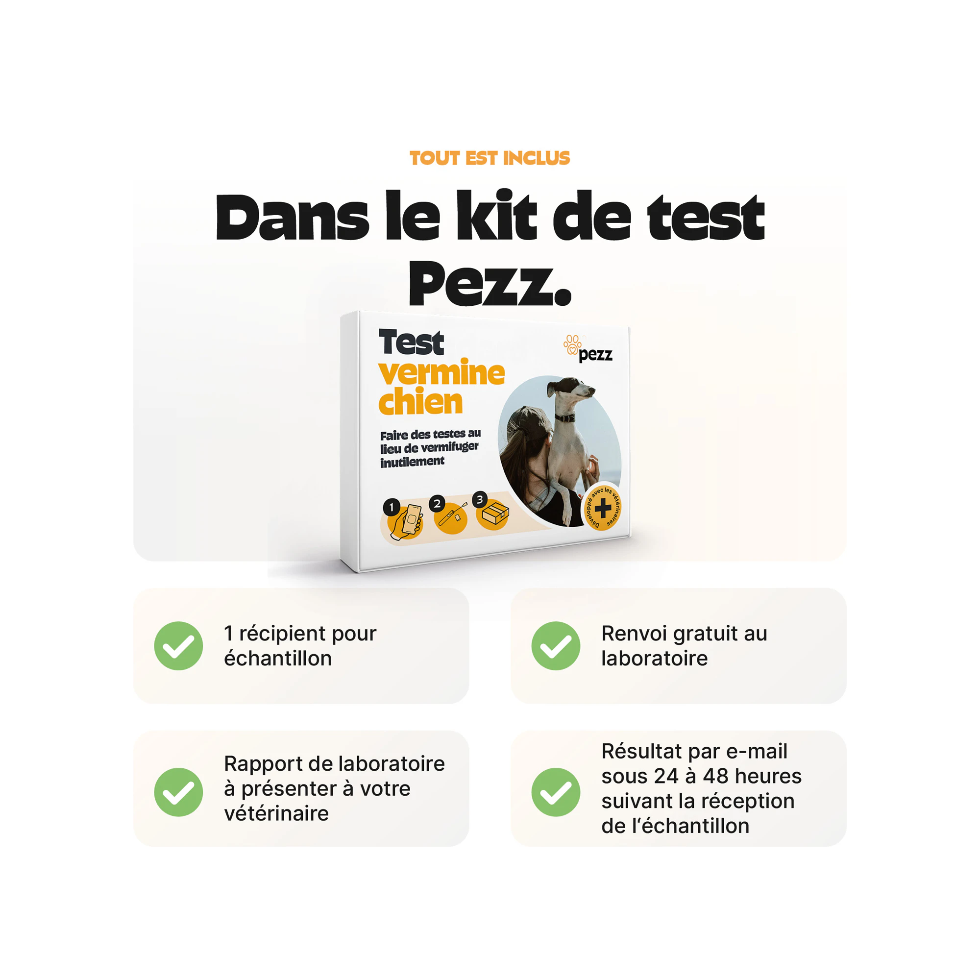 Pezz Test Standard de Vers pour Chien