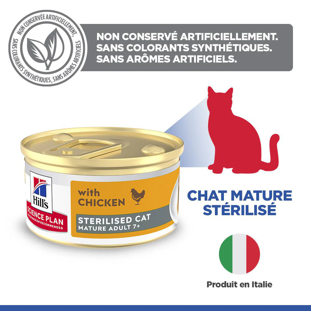Hill's Science Plan Feline Sterilised Mature Adult Premium Mousse - Poulet