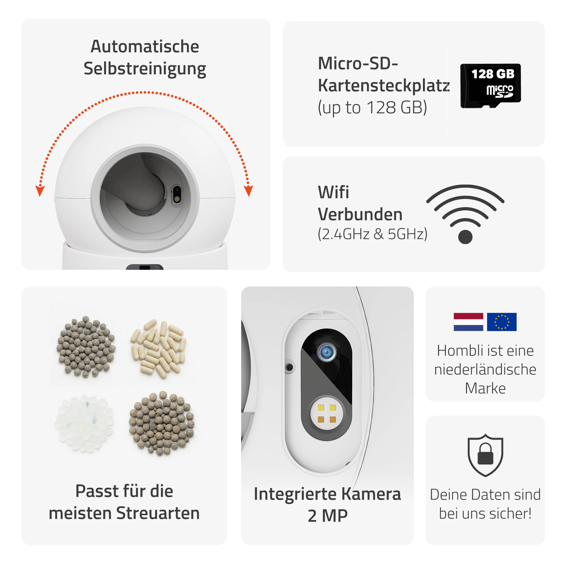 Hombli Smart Katzentoilet mit Kamera