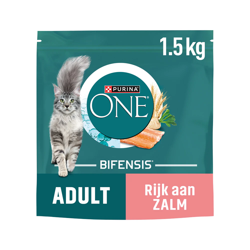 Purina ONE Adult - Zalm en Volkoren Granen - 1,5 kg