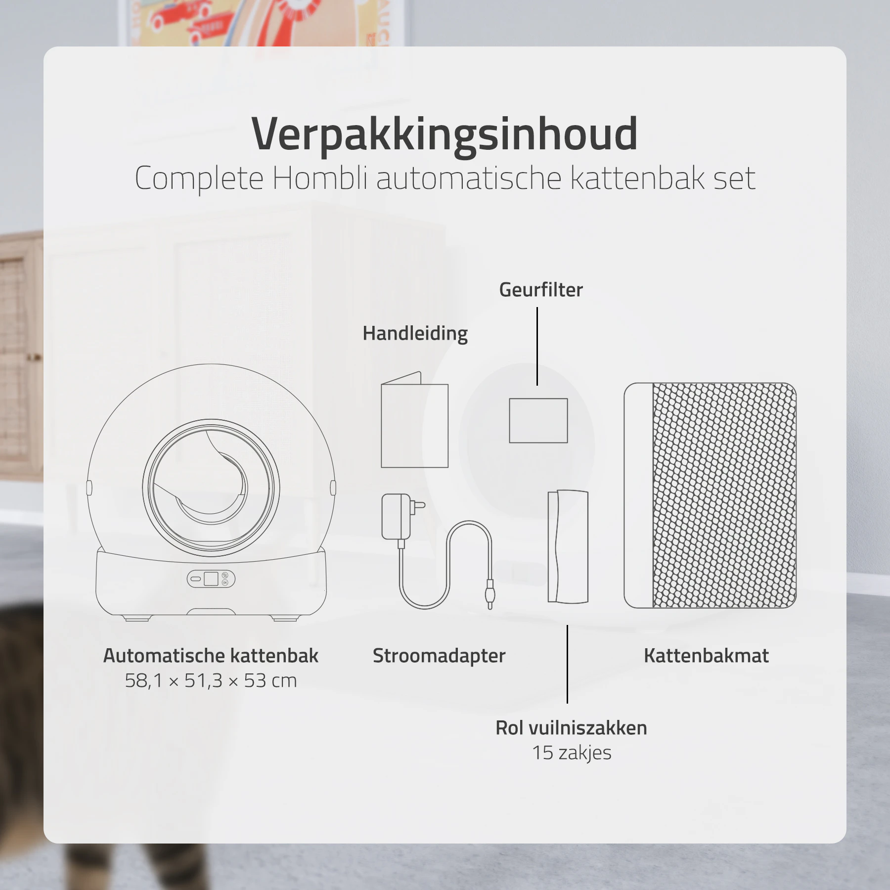 Hombli Smart Kattenbak met Camera
