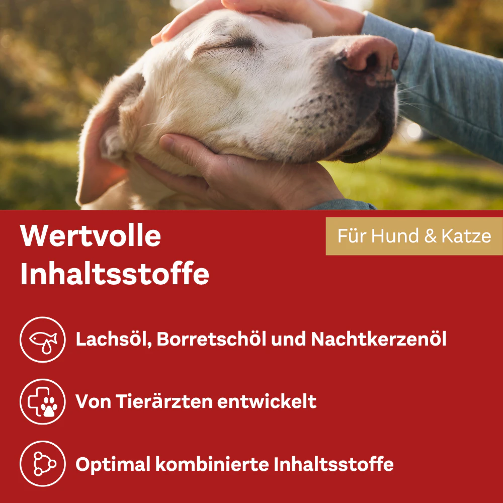 Doppelherz Haut & Fell Öl Omega-3 für Katzen und Hunde