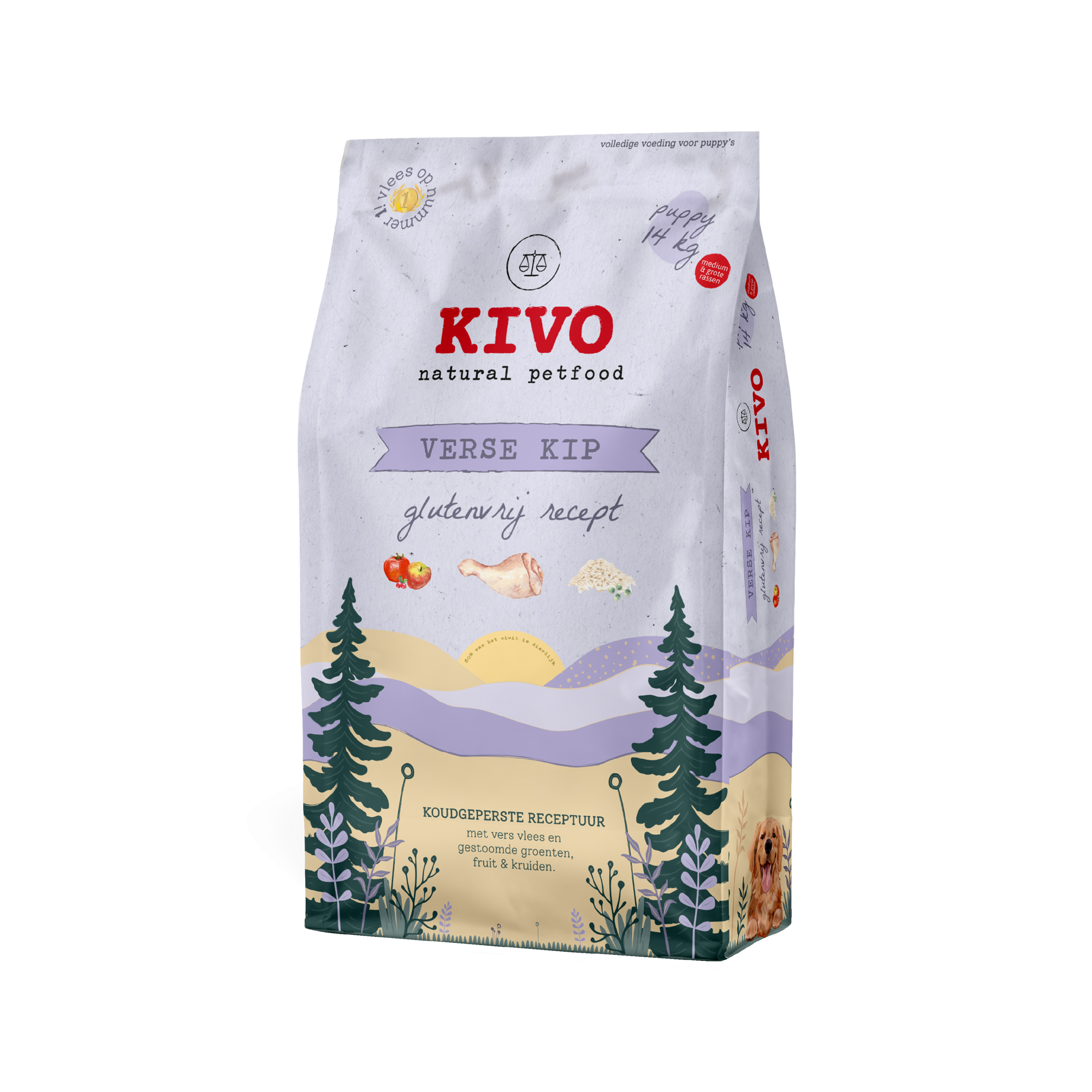 Kivo Verse Kip Puppy Glutenvrij - 14 kg