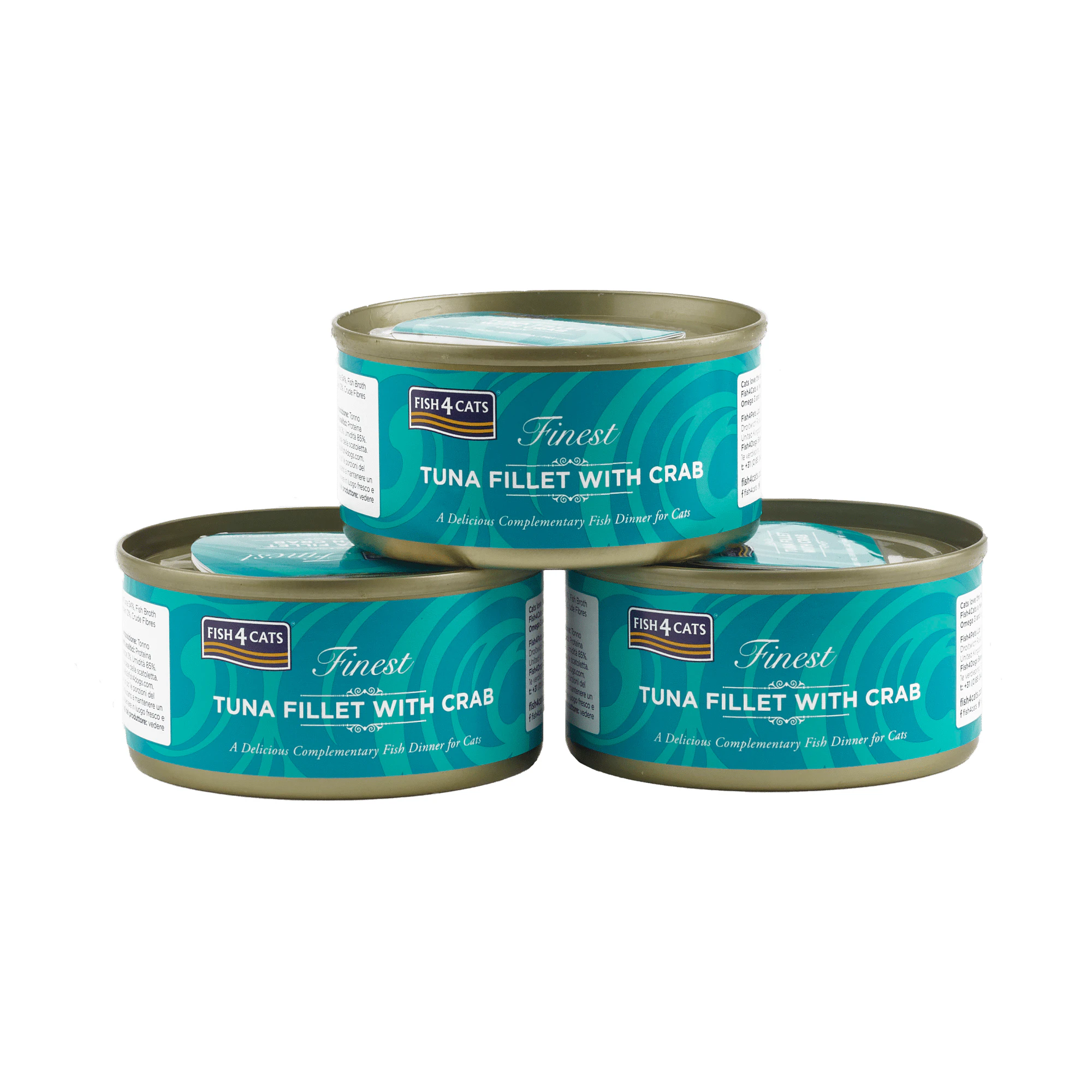 Fish4Cats Finest Adult Cat - Tun med Krabbe - 10 x 70 g