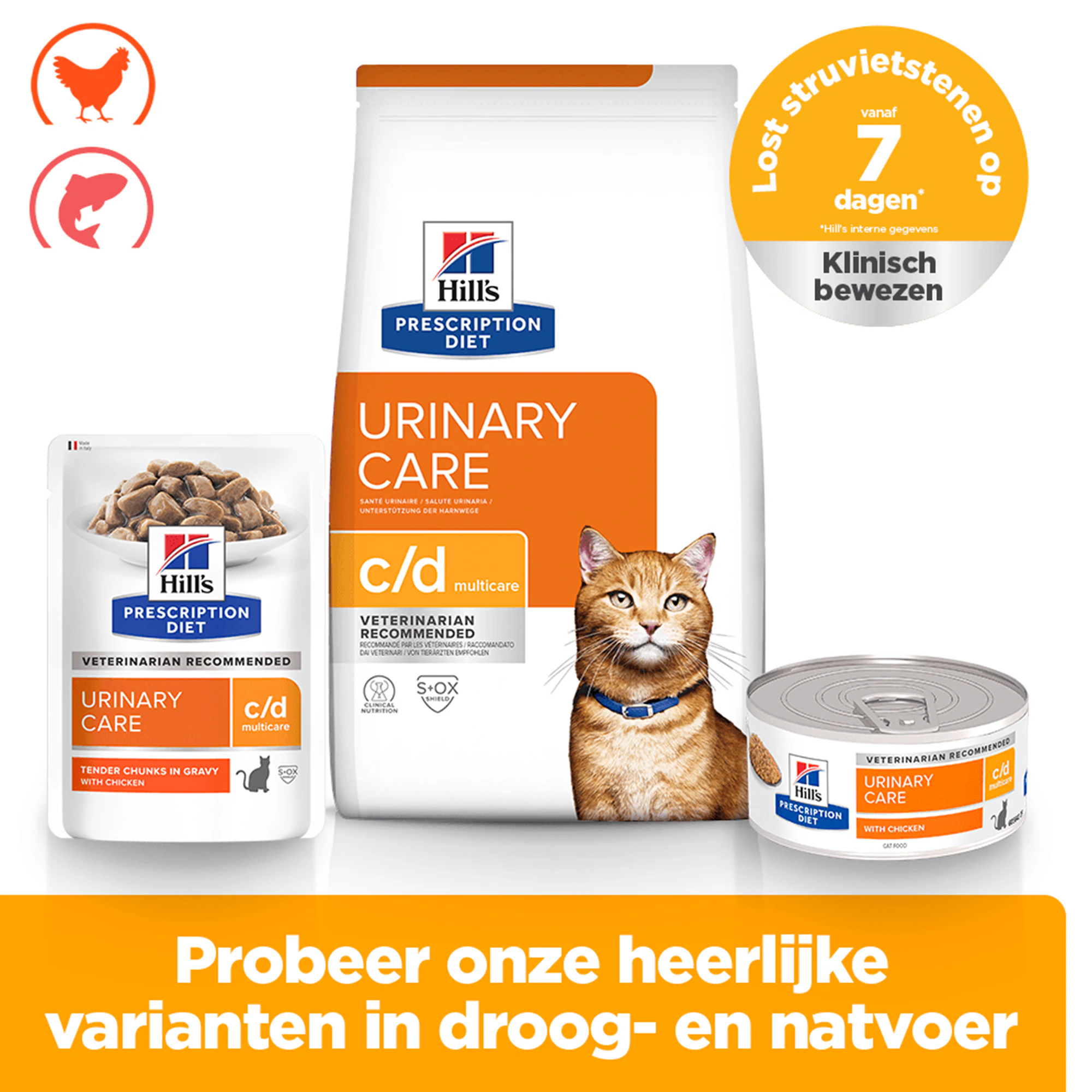 Hill's c/d Multicare - Prescription Diet - Feline - Maaltijdzakje
