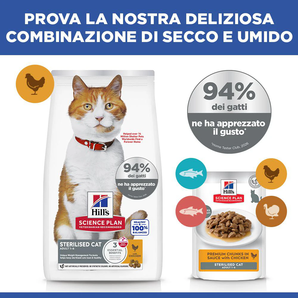 Hill's Science Plan Sterilised Cat - Adult - Pollo