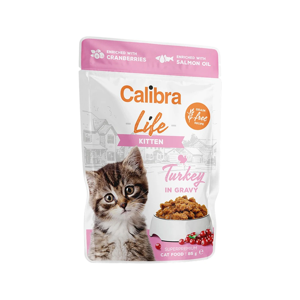 Calibra Cat Life Kitten Natvoer - Kalkoen - 28 x 85 g