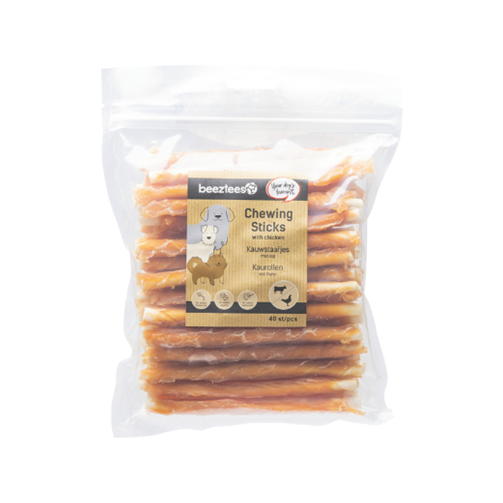 Beeztees Culinaire Kauwstaafjes - Kip - 40st - 12 cm