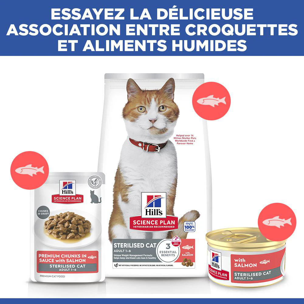 Hill's Science Plan Feline Sterilised Adult Premium Mousse - Saumon