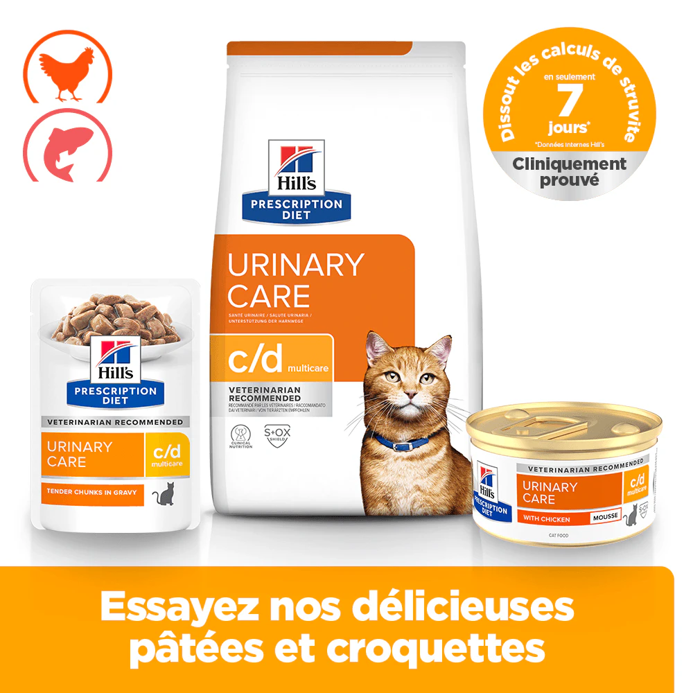 Hill's c/d Multicare - Prescription Diet - Félin - Mousse